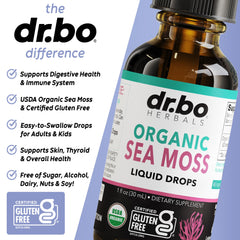 Sea moss drops being poured for easy intake