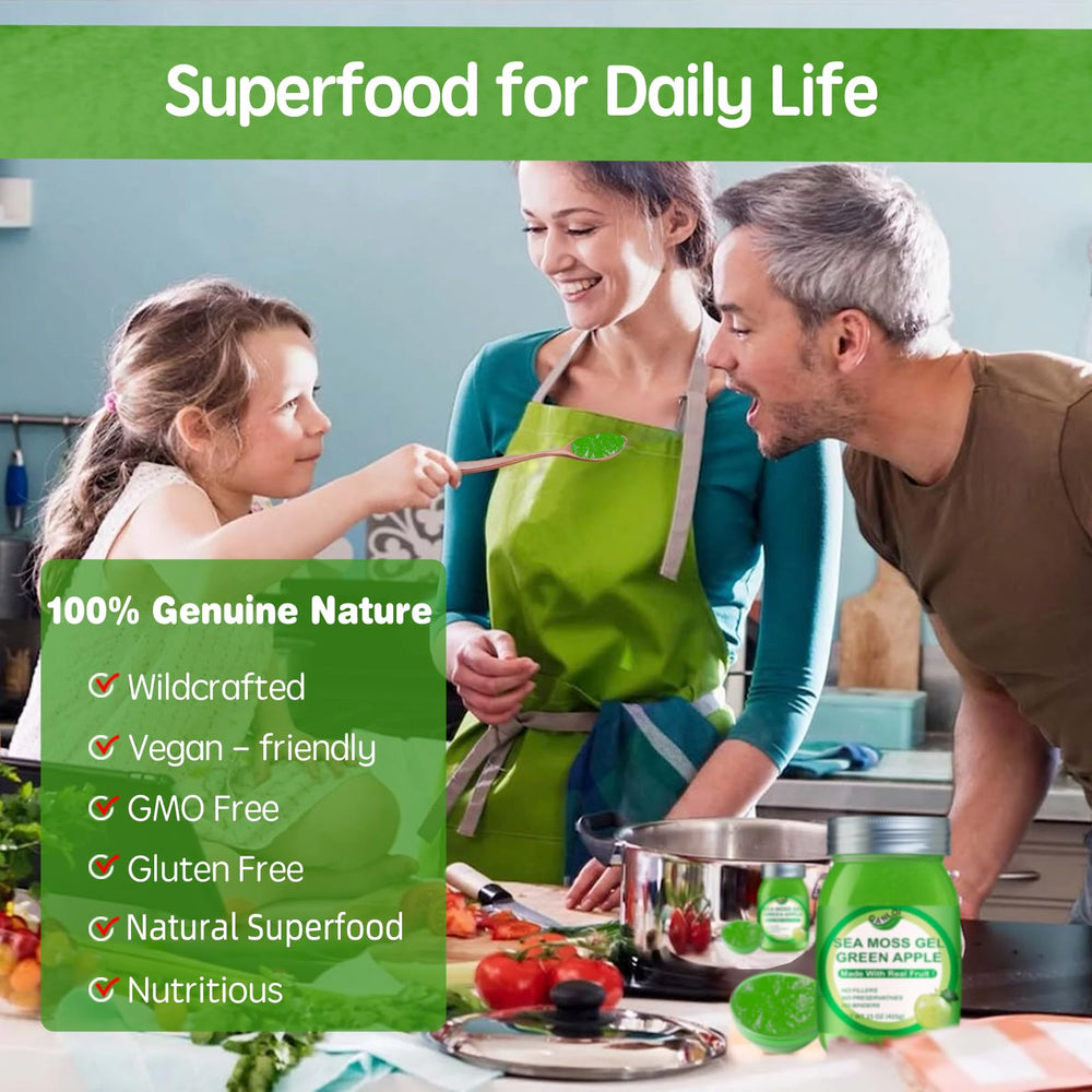 Yogurt bowl topped with Sea Moss Gel and fresh fruit