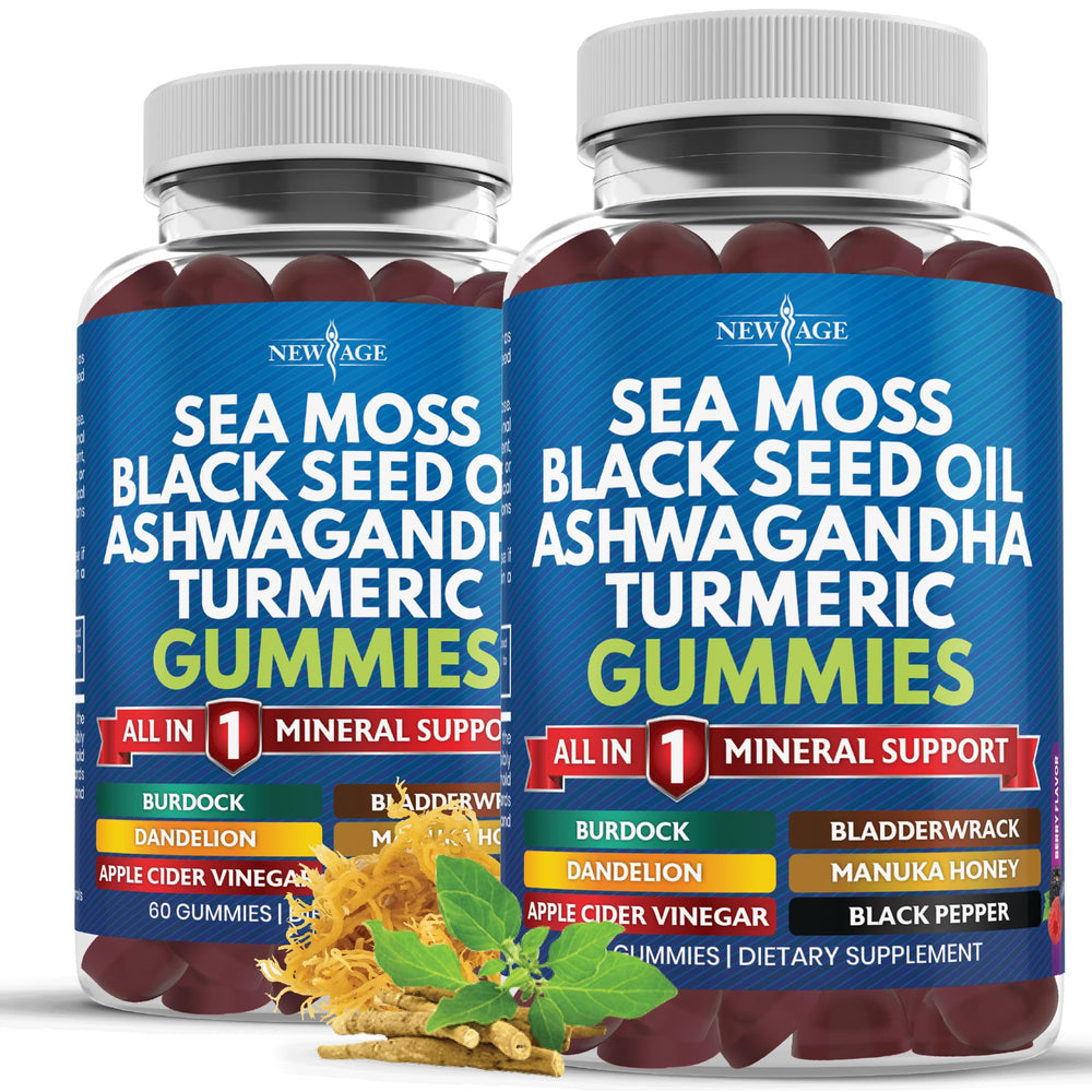 Sea Moss Gummies 120 Count bottle with vegan 10-in-1 formula