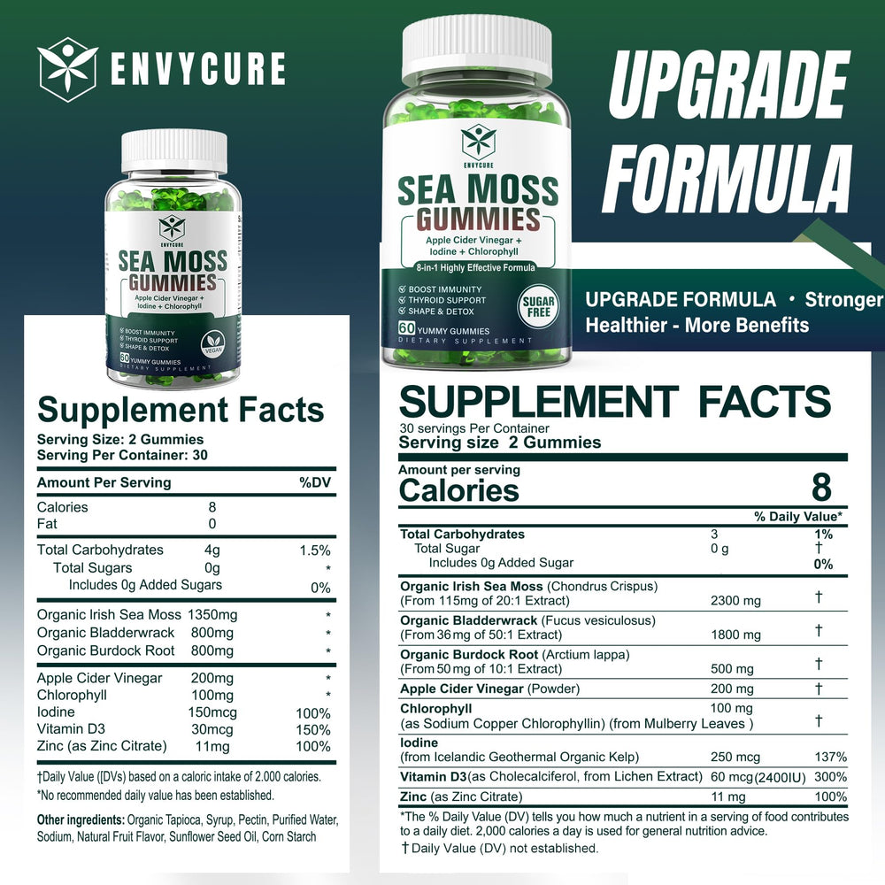 Irish Sea Moss gummies with 102 vitamins and minerals