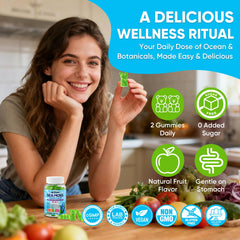 Sugar-free vegan sea moss gummies packaging