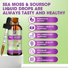 Bottle featuring sea moss extract with bladderwrack and burdock root