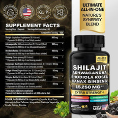 Supplements with Turmeric, Ashwagandha and Black Seed Oil