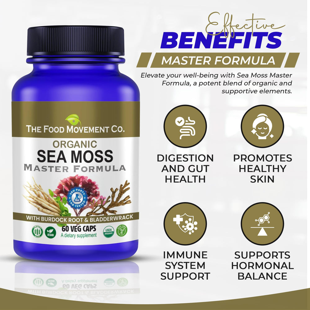 Sea moss capsules for healthy skin and vitality