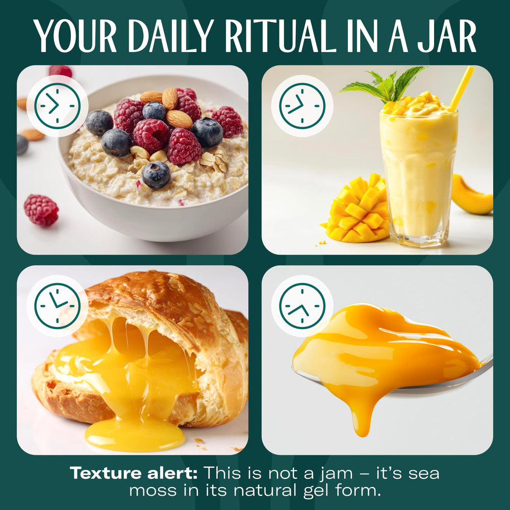 Mango Pineapple Sea Moss Gel side view packaging