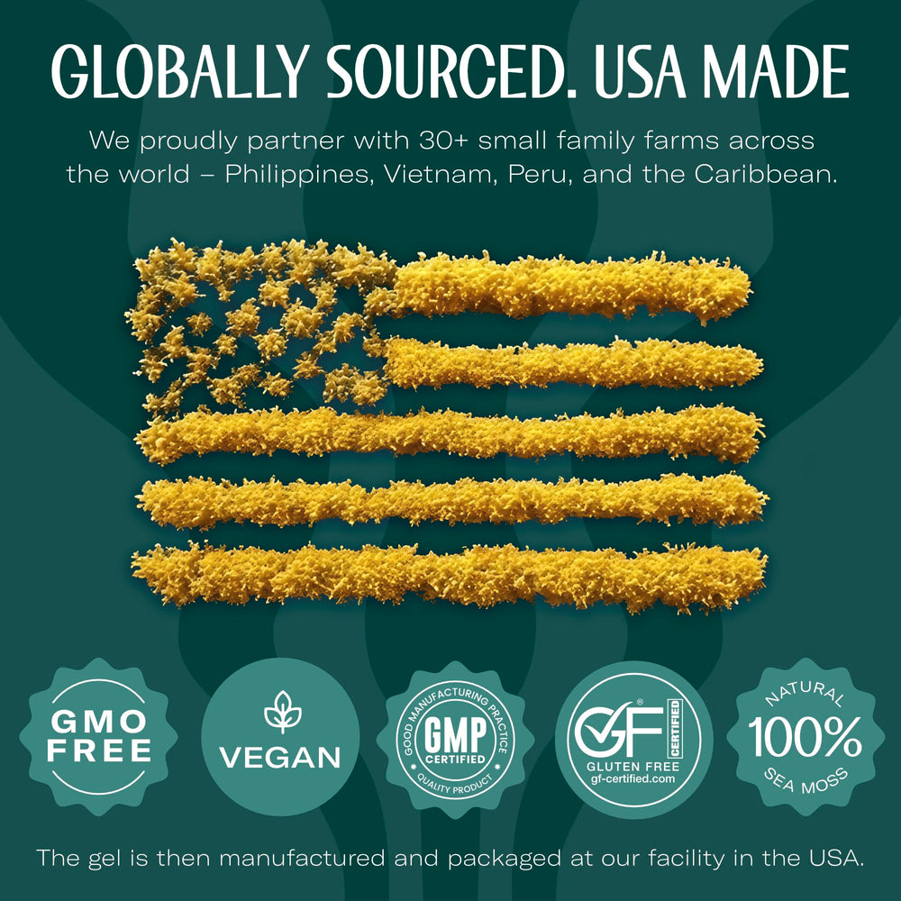 Made in USA TrueSeaMoss packaging and seal