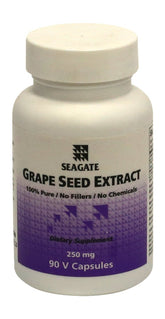 Seagate Grape Seed Extract 250mg capsules - bottle close-up