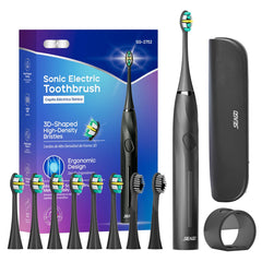 SEAGO 2752 Black electric toothbrush front view