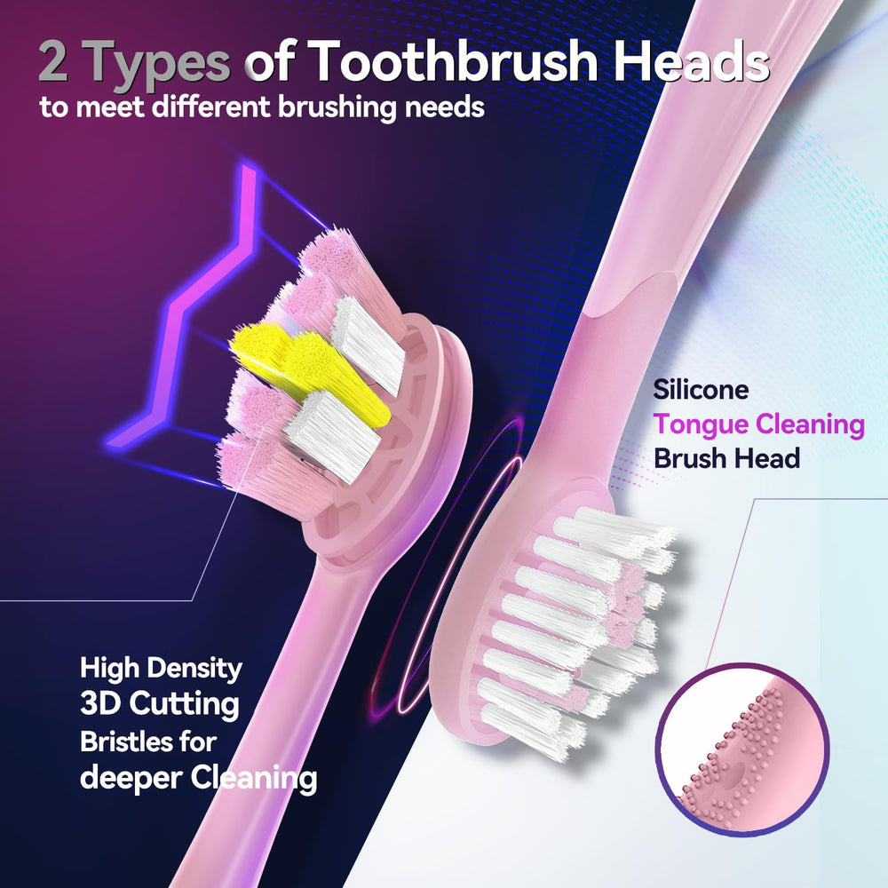 SEAGO 2752 Pink 8 brush heads pack