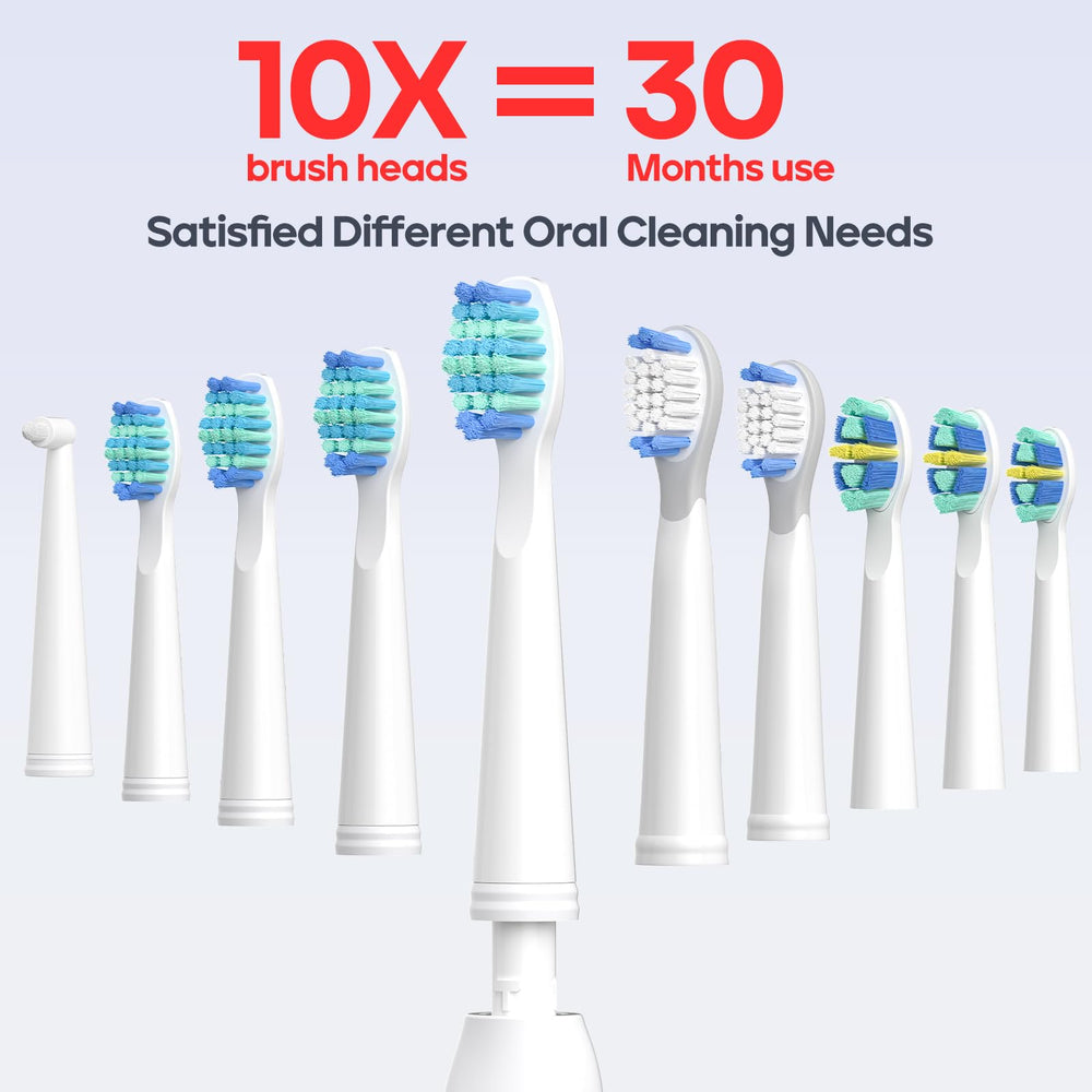 Sonic cleaning action at 40,000 strokes per minute