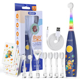 SEAGO Kids Electric Toothbrush blue with LED light and smart timer