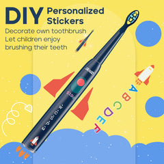 SEAGO Kids Electric Toothbrush Navy side view