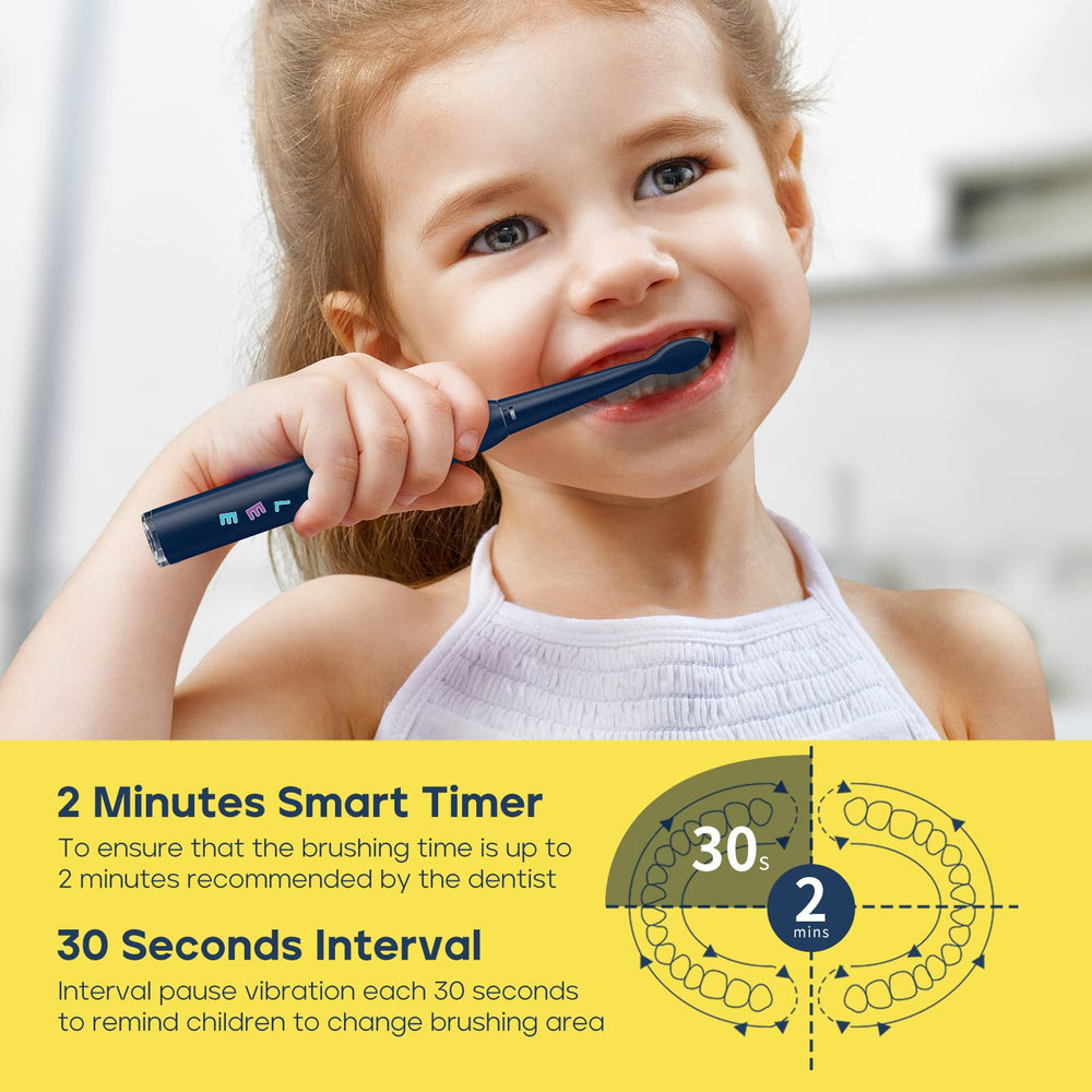 2-minute timer and 30-second interval reminder on SEAGO toothbrush