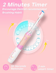 LED rainbow light on SEAGO Kids Electric Toothbrush