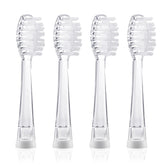 SEAGO Kids Toothbrush Replacement Heads SG977 SG513 for toddlers, white, 4-pack