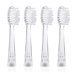 SEAGO Kids Toothbrush Replacement Heads SG977 SG513 for toddlers, white, 4-pack