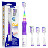 SEAGO SG-977 Kids Electric Toothbrush in Purple with rainbow LED light