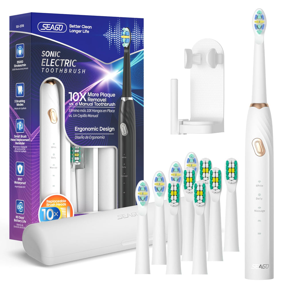 Seago SG-2316 white electric toothbrush for adults