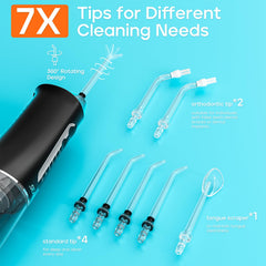 SEAGO SG8019 Black cordless water flosser side view