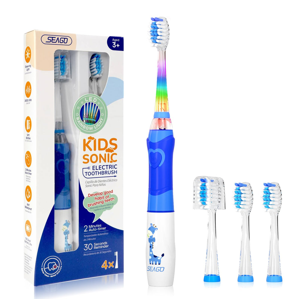 SEAGO SG-977 blue kids electric toothbrush front view