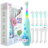 SEAGO kids electric toothbrush blue with LED charging indicator