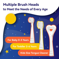 Ergonomic pink handle of SEAGO Kids Electric Toothbrush