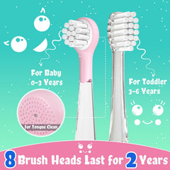 LED indicator light on SEAGO toddler toothbrush
