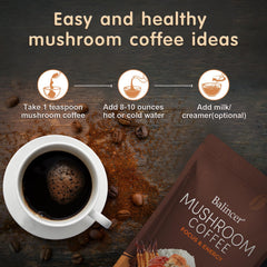 Sealed bag of mushroom coffee for freshness