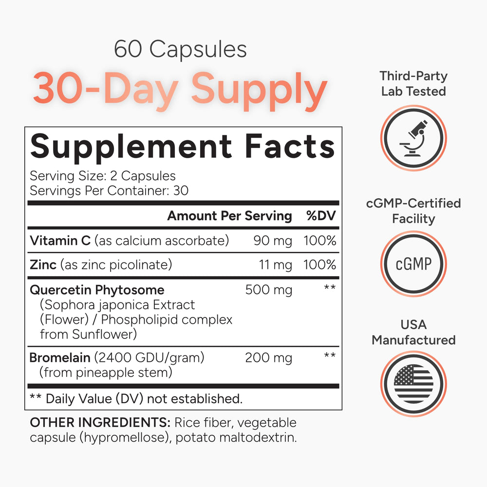 Seasonal wellness bromelain quercetin image