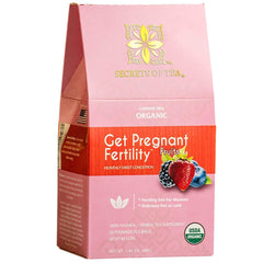 Secrets Of Tea Fertility Tea for Women packaging with Raspberry Leaf and Chaste Berry