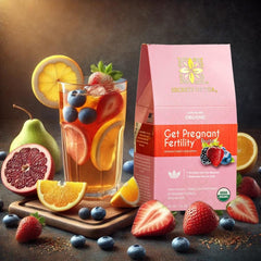 Secrets Of Tea organic herbs closeup highlighting natural fertility-supporting ingredients