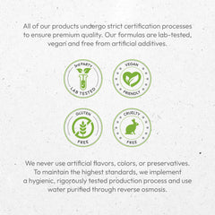 Ingredients and quality seals for Secrets of the Tribe Parsley capsules