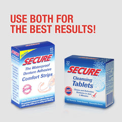 No mess application of denture adhesive strips