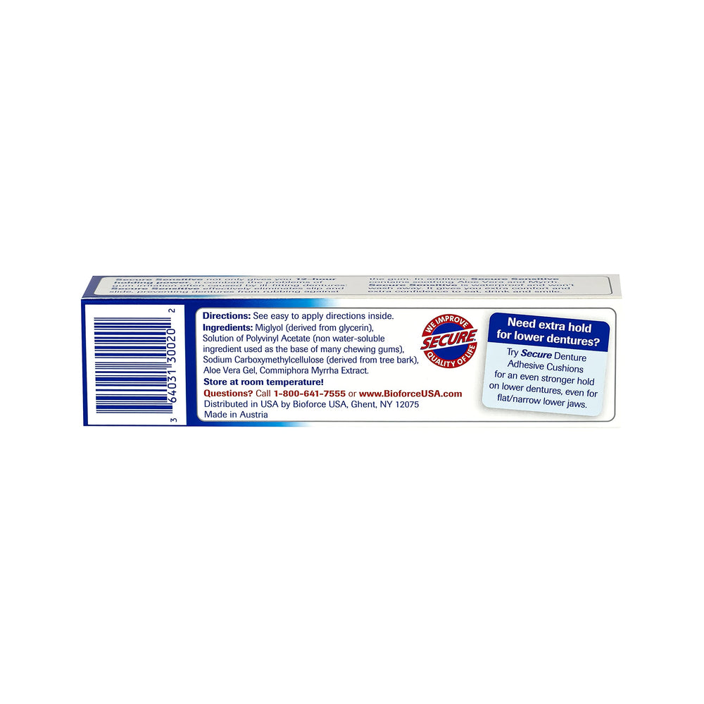 Packaging of Secure Sensitive Denture Adhesive