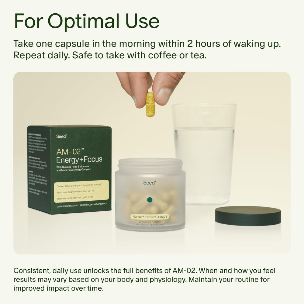 Vegan, shelf-stable Seed AM-02 packaging