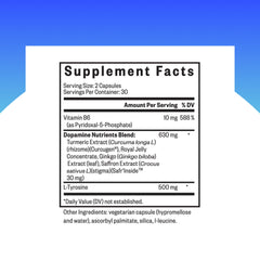 Close-up of Seeking Health Dopamine Nutrients label
