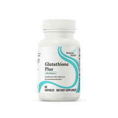 Bottle front view of Seeking Health Glutathione Plus