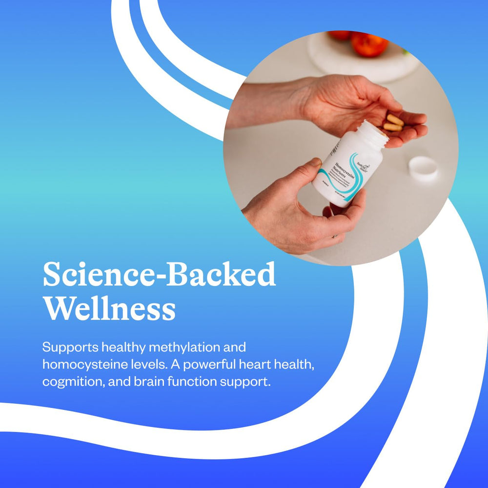 Vitamin B complex capsule bottle highlighting cognition and heart health