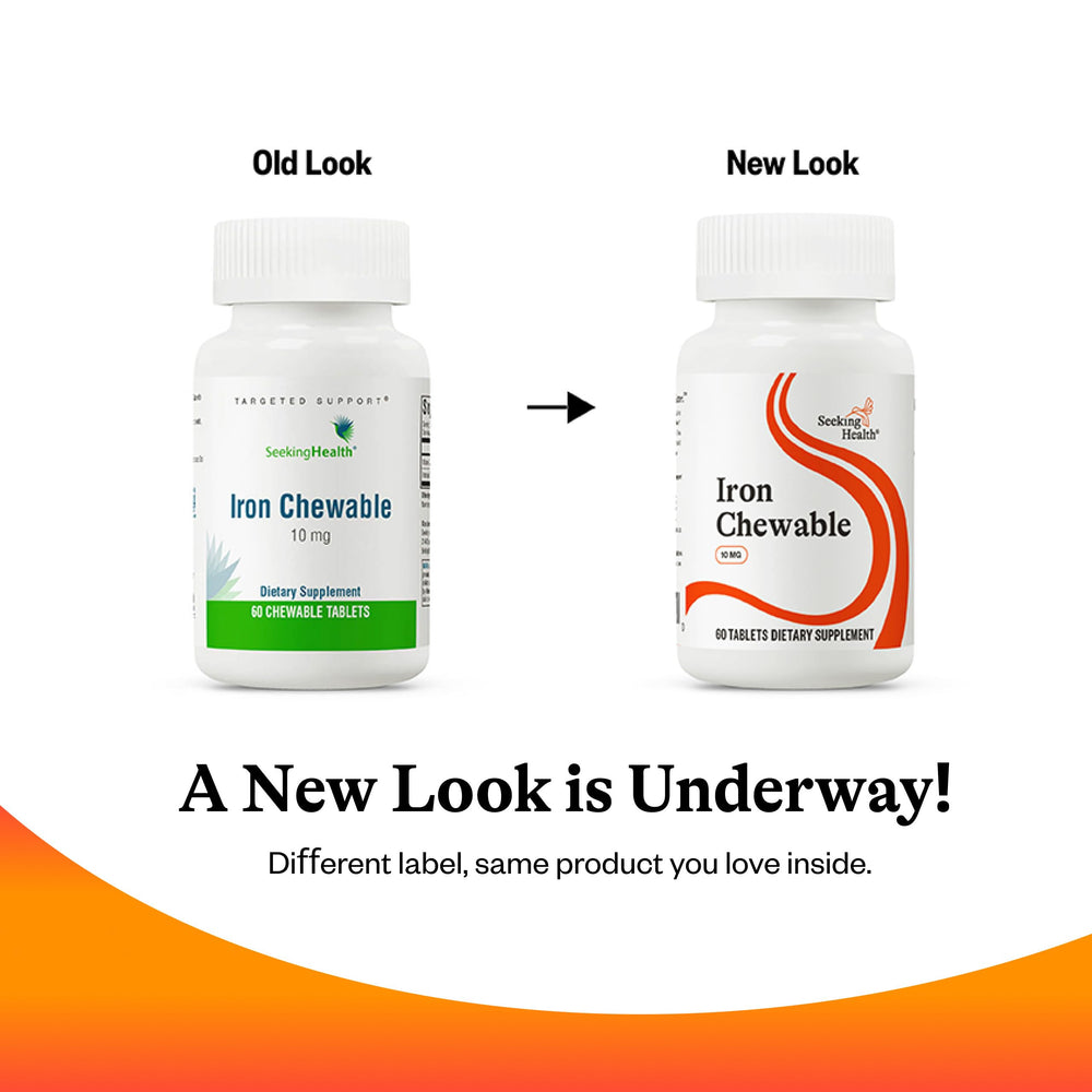 Allergen-free labeling for Seeking Health Iron Chewable