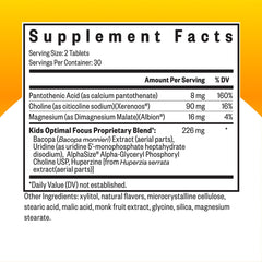 Bottle of Seeking Health Kids Optimal Focus with label visible