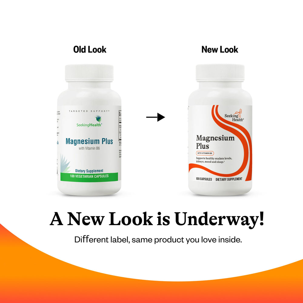 Container showing 100 capsules on a clean surface