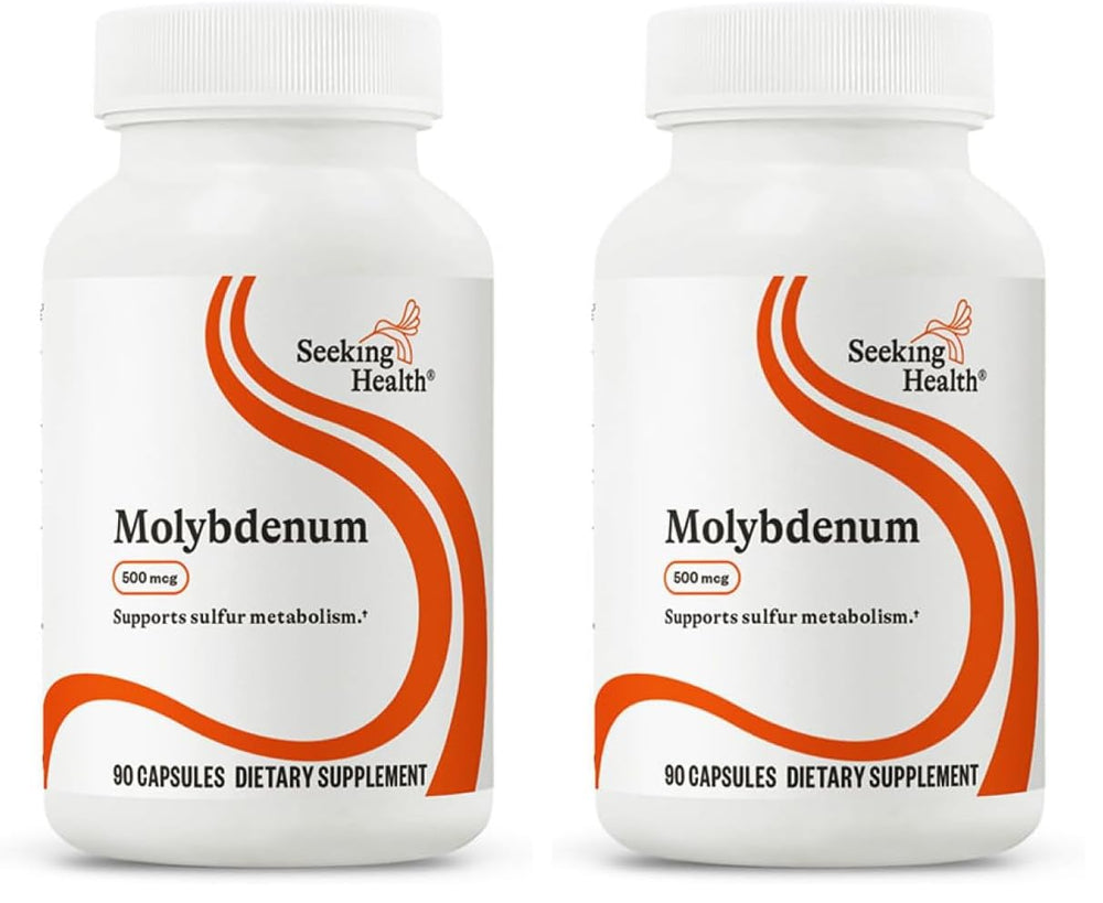 Seeking Health Molybdenum 500 mcg Glycinate Chelate bottle – front view