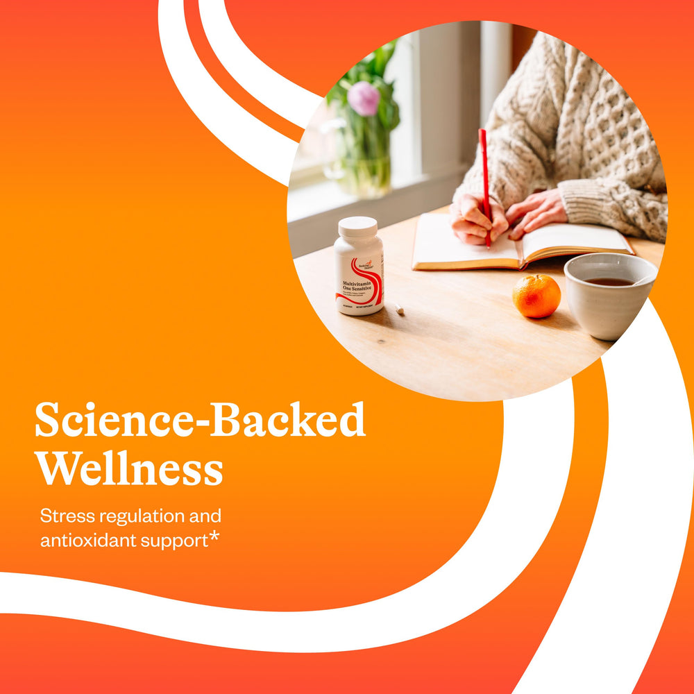 Artwork showing antioxidant vitamins A, C, and E with selenium