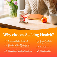 Graphic listing free-from items: eggs, fish, gluten, gmo, milk, peanuts, shellfish, soy, sesame, tree nuts, wheat, artificial colors, flavors, preservatives