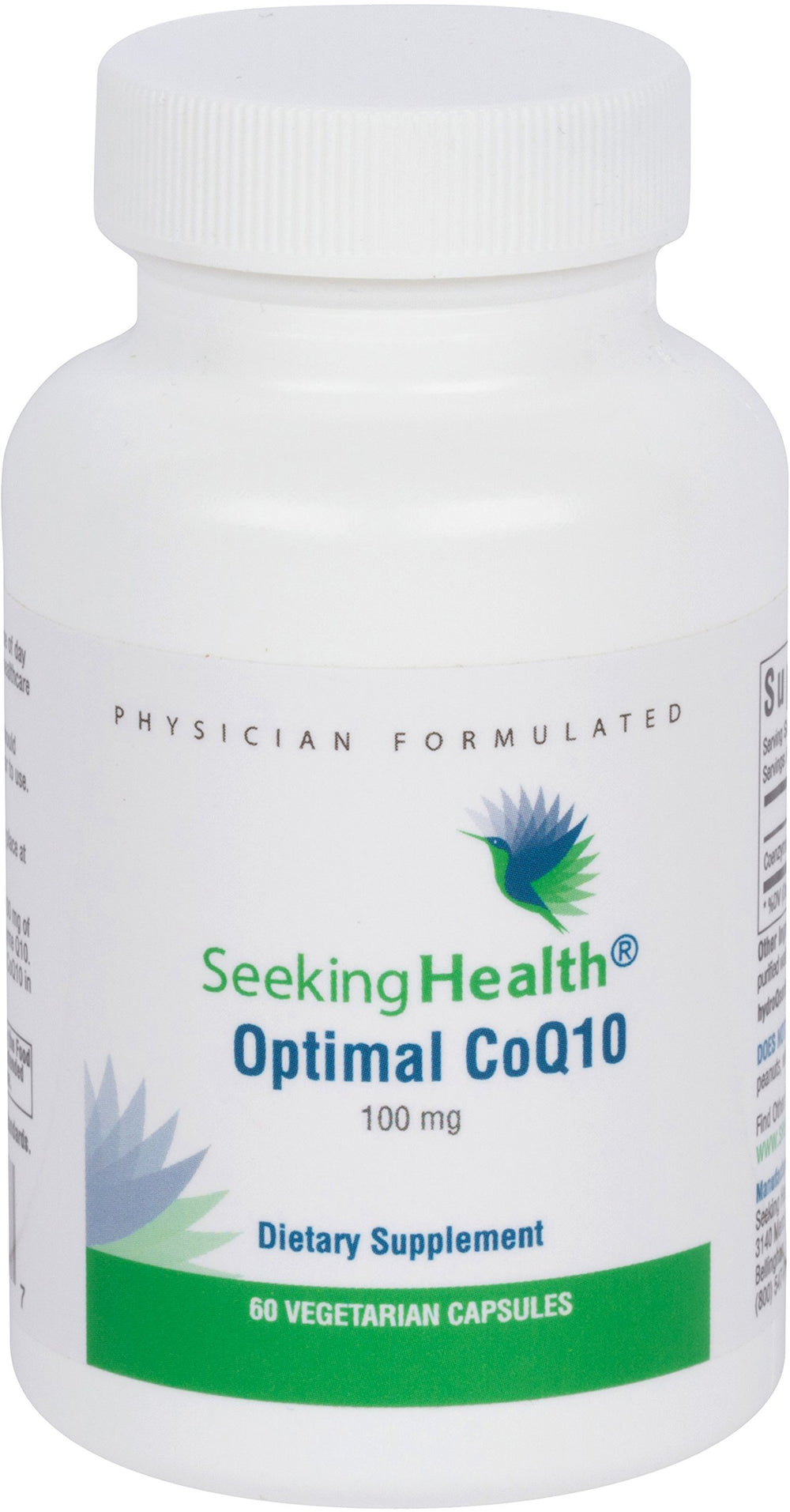 Seeking Health Optimal CoQ10 100 mg Coenzyme Q10 supplement – 60 vegetarian capsules