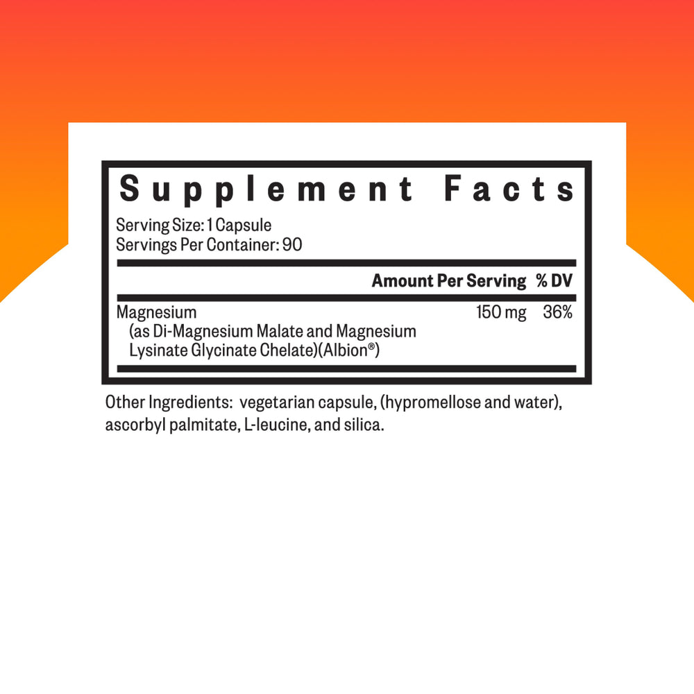 Back view of Seeking Health Optimal Magnesium bottle with label details