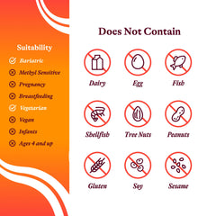 Allergen-free label indicating safety and purity