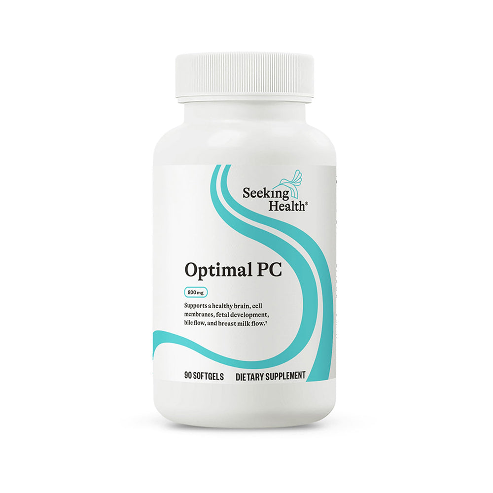 Bottle of Seeking Health Optimal PC softgels