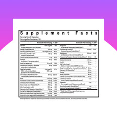 Close-up of Seeking Health Optimal Prenatal bottle label