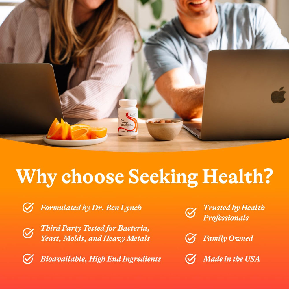 Fruit-flavored zinc lozenge being chewed